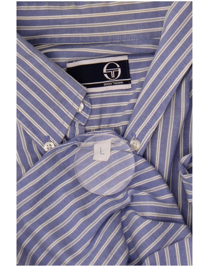 Sergio Tacchini Ανδρικό πουκάμισο μεγάλο μπλε ριγέ