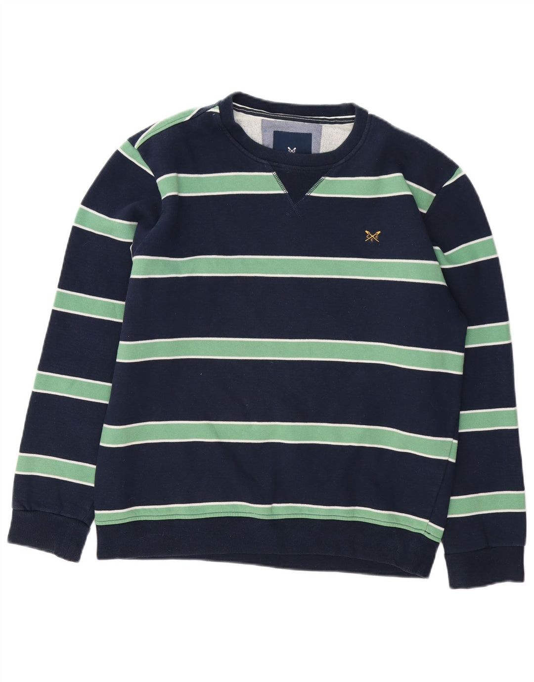 Ανδρικό φούτερ Crew Clothing Jumper Μεσαίο μπλε ναυτικό ριγέ βαμβακερό