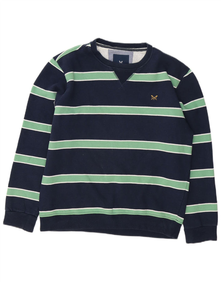 Ανδρικό φούτερ Crew Clothing Jumper Μεσαίο μπλε ναυτικό ριγέ βαμβακερό
