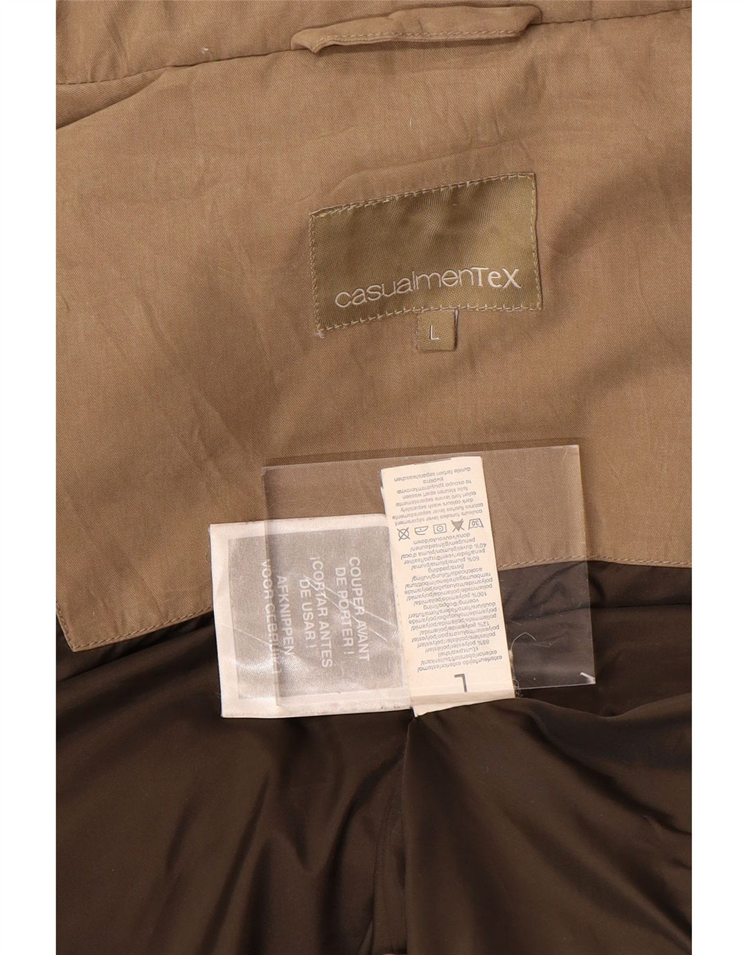 VINTAGE Ανδρικό padded Gilet UK 40 Large Beige Polyester