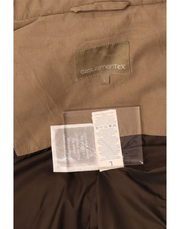 VINTAGE Ανδρικό padded Gilet UK 40 Large Beige Polyester