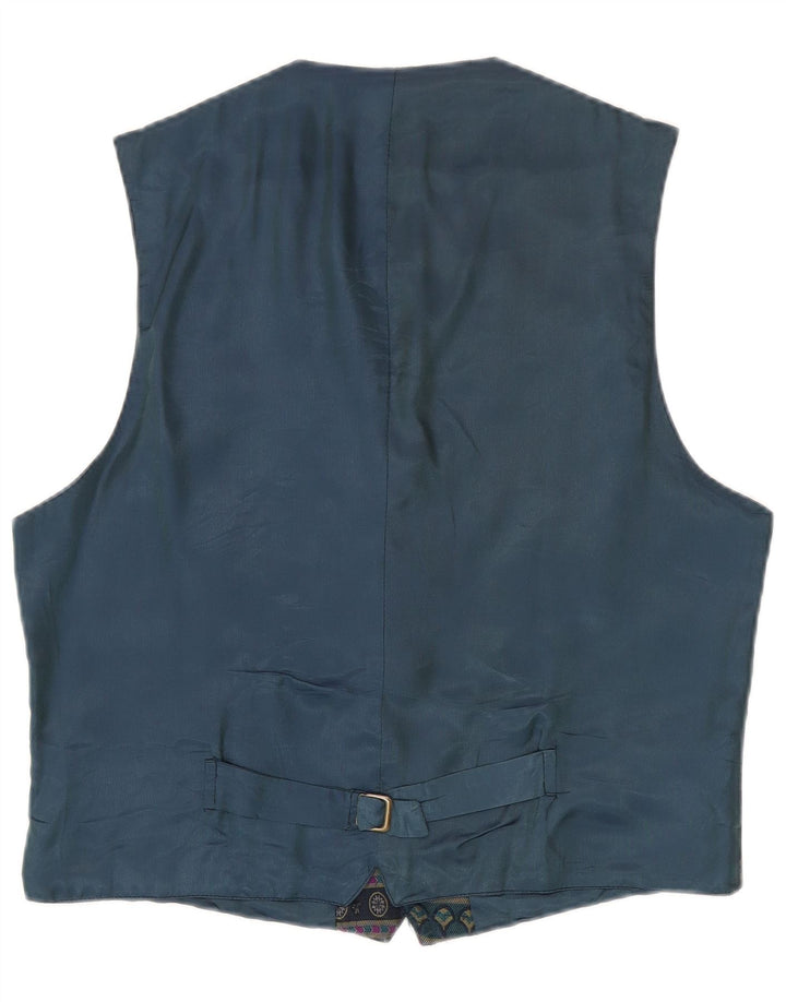 Vintage Ανδρικό Γιλέκο XL Navy Blue Geometric Polyester