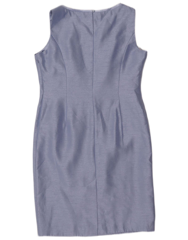 Jaques Vert γυναικείο αμάνικο φόρεμα UK 14 μεγάλο μπλε φλοράλ βισκόζη