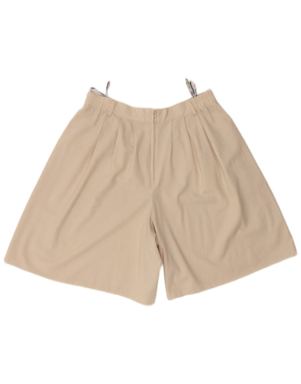 New Fast Womens High Waist Chino Shorts IT 46 Large W30 Beige Polyester