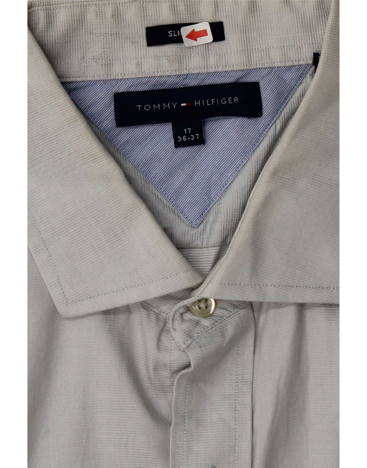 Ανδρικό πουκάμισο Tommy Hilfiger Slim Fit Size 17 XL Grey