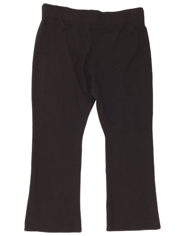 Marks & Spencer Womens Bootcut Cropped Παντελόνι UK 20 2XL W36 L26 Black