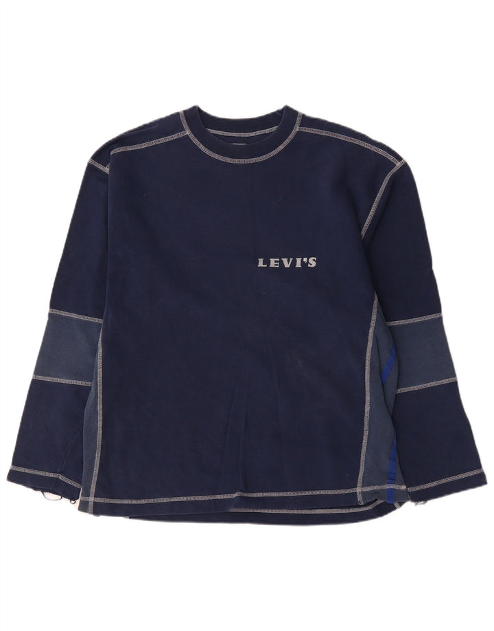Ανδρικό μπλουζάκι Levi's μακρυμάνικο, μεσαίο μπλε ναυτικό, βαμβακερό