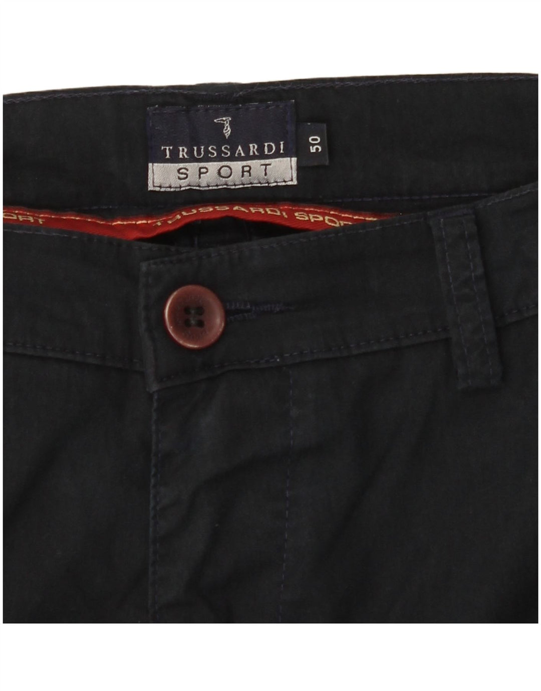 TRUSSARDI Ανδρικό ίσιο παντελόνι Chino IT 50 Large W30 L31 Navy Blue