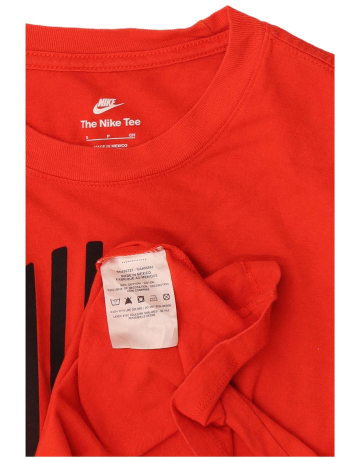 Ανδρικό γραφικό μπλουζάκι Nike, μικρό πορτοκαλί βαμβακερό