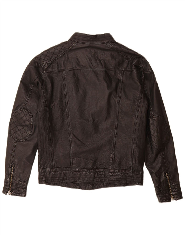 PEPE Jeans Γυναικείο Δερμάτινο Biker Jacket UK 14 Medium Black Leather