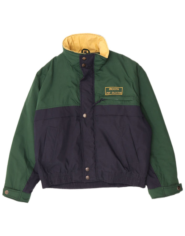 Vintage Ανδρικό Μπουφάν Windbreaker UK 44 2XL Πράσινο Colourblock Βαμβακερό