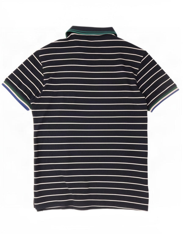 Fred Perry Boys Polo πουκάμισο 15-16 ετών Navy Blue ριγέ βαμβακερό