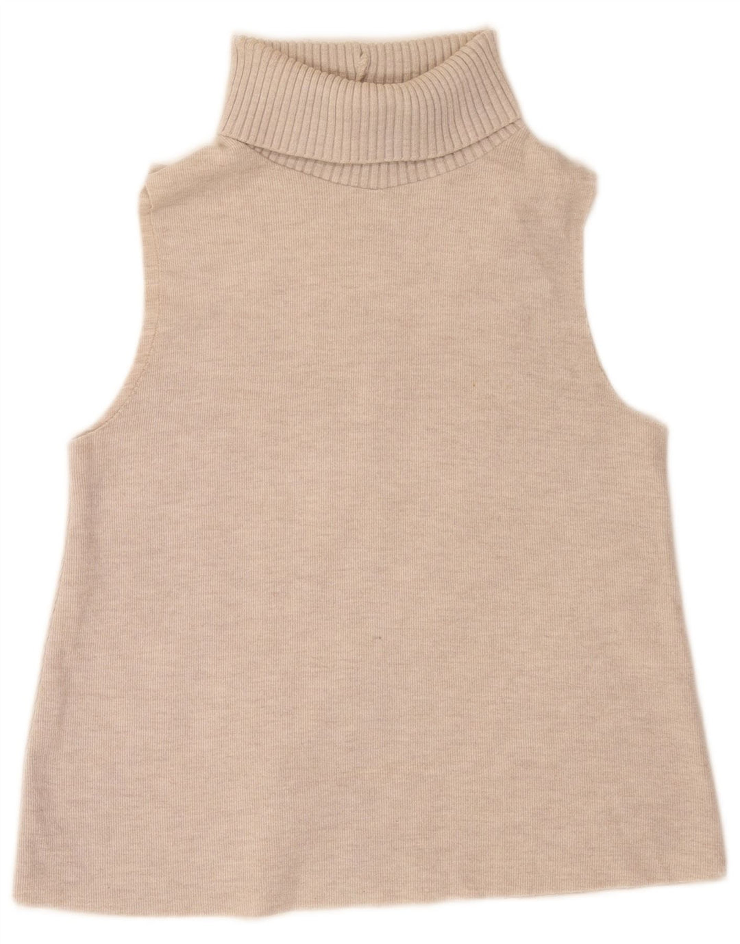Zara Γυναικείο γιλέκο με ρολό τοπ UK 12 Medium Beige