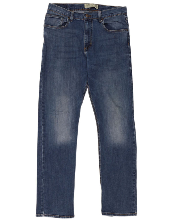 Γυναικείο τζιν ίσιο Wrangler 34 L32 μπλε βαμβακερό