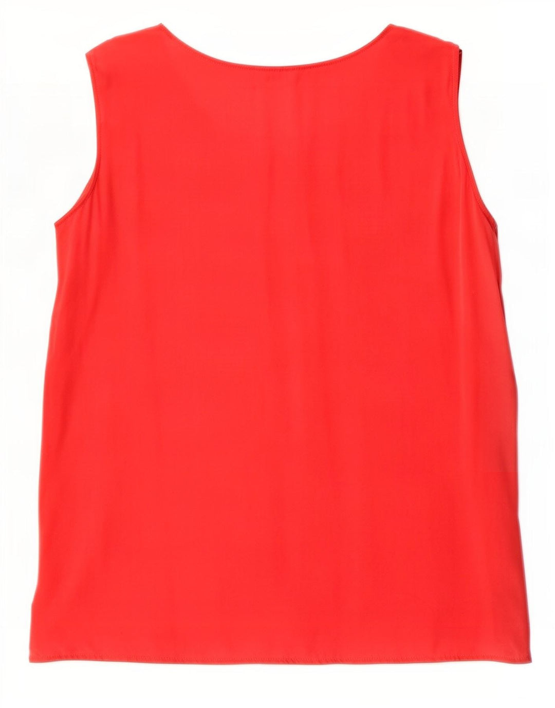 ELENA MIRO Γυναικεία Αμάνικη Μπλούζα Τοπ UK 16 Large Red Silk