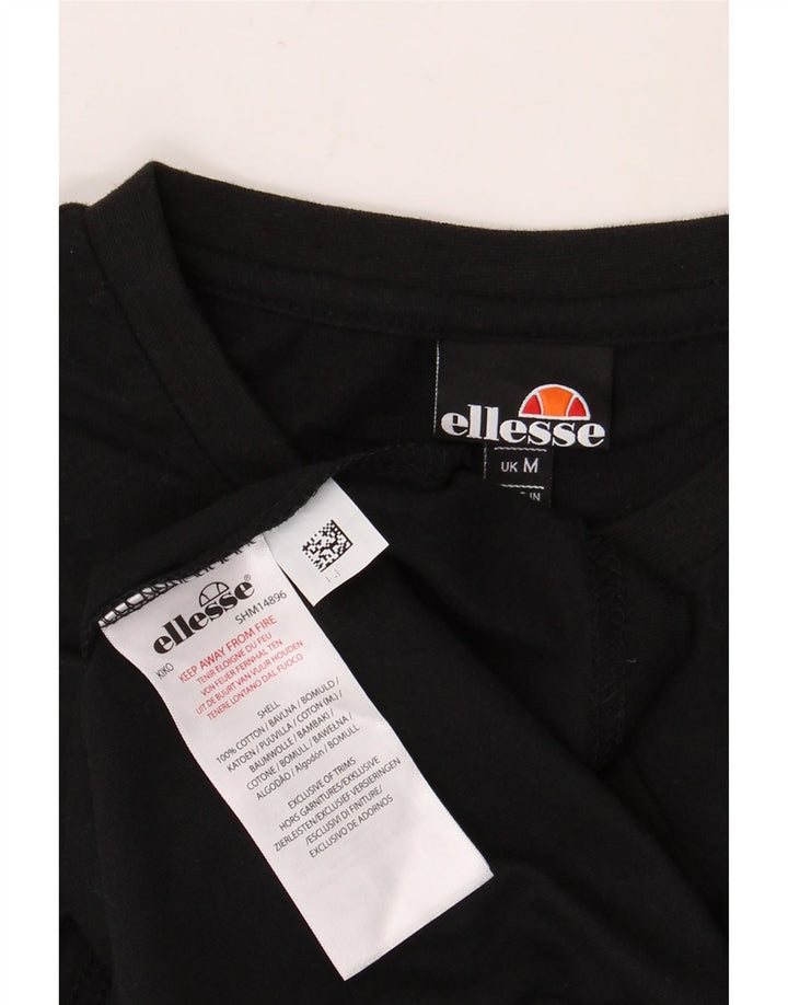 Ανδρικό γραφικό μπλουζάκι ELLESSE Top Medium μαύρο βαμβακερό