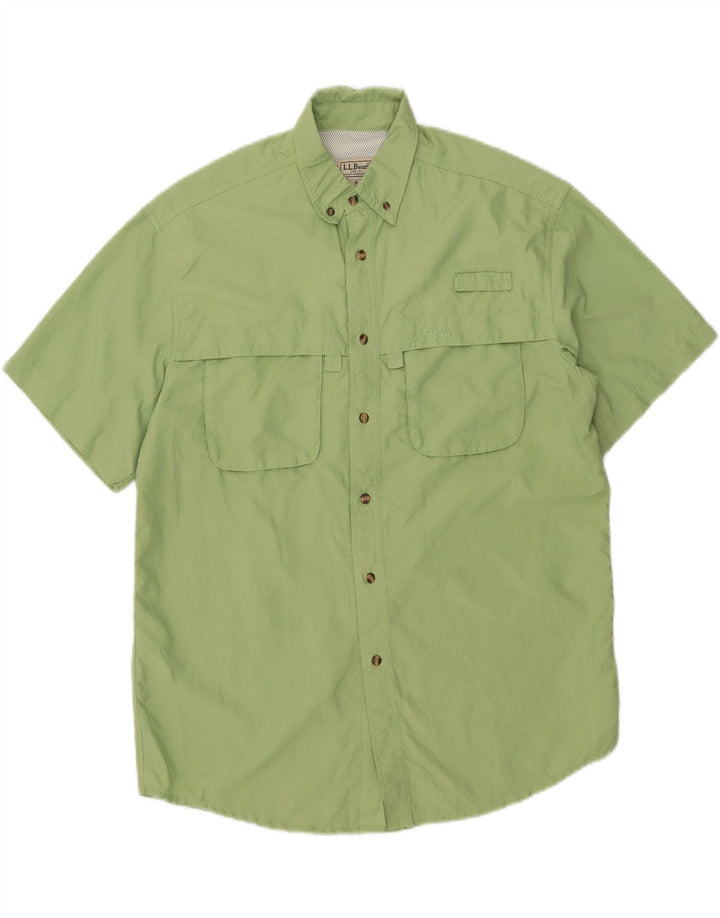 L.L.BEAN Ανδρικό κοντομάνικο πουκάμισο Μεσαίο πράσινο νάιλον