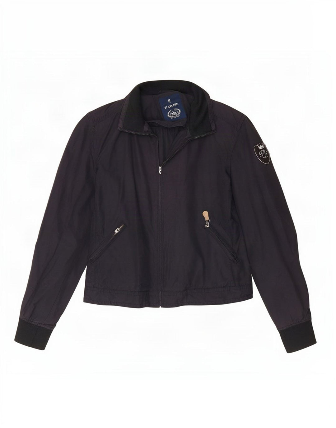 Playlife Γυναικείο Bomber Jacket UK 16 Large Navy Blue Cotton