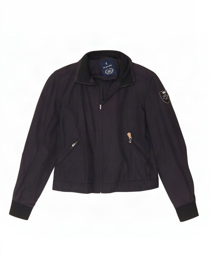 Playlife Γυναικείο Bomber Jacket UK 16 Large Navy Blue Cotton