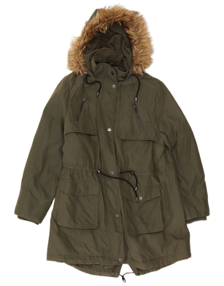 Marks & Spencer Γυναικείο μπουφάν Parka UK 16 Large Khaki Polyester