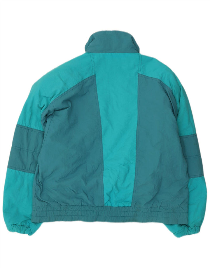 Vintage Ανδρικό Μπουφάν UK 38 Medium Turquoise Colourblock