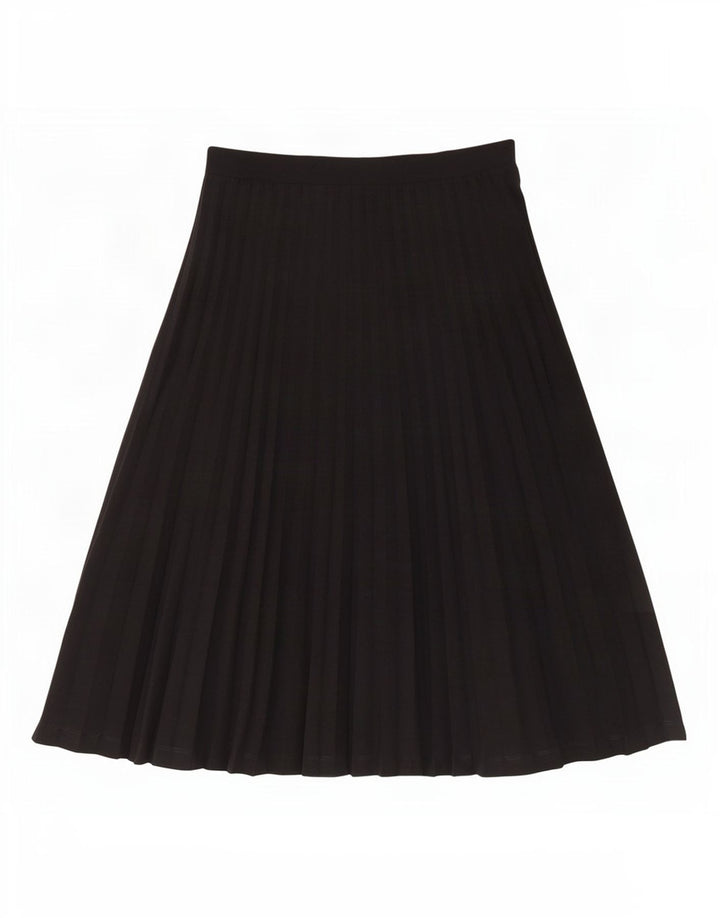 Marks & Spencer Γυναικεία Midi Πλισέ Φούστα UK 12 Medium W30 Μαύρος Πολυεστέρας