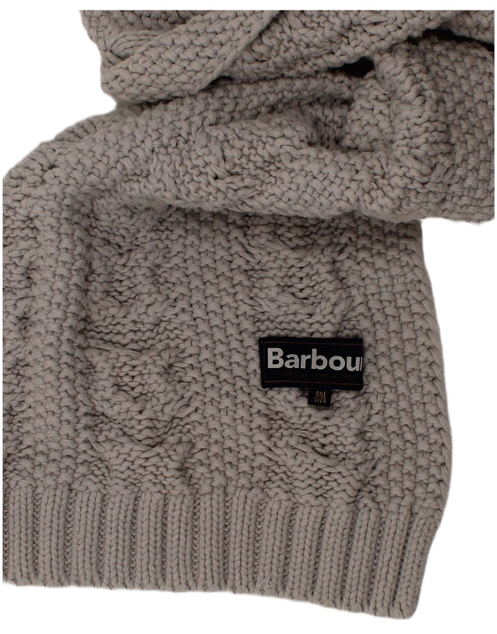 Γυναικείο πλεκτό ορθογώνιο κασκόλ Barbour One Size Γκρι