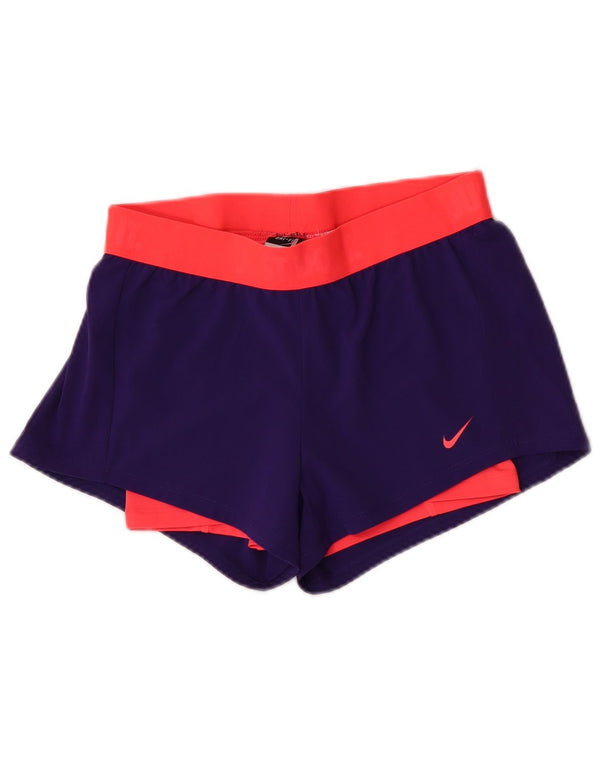 Γυναικείο αθλητικό σορτς Nike Dri Fit UK 10 Small Purple Colourblock