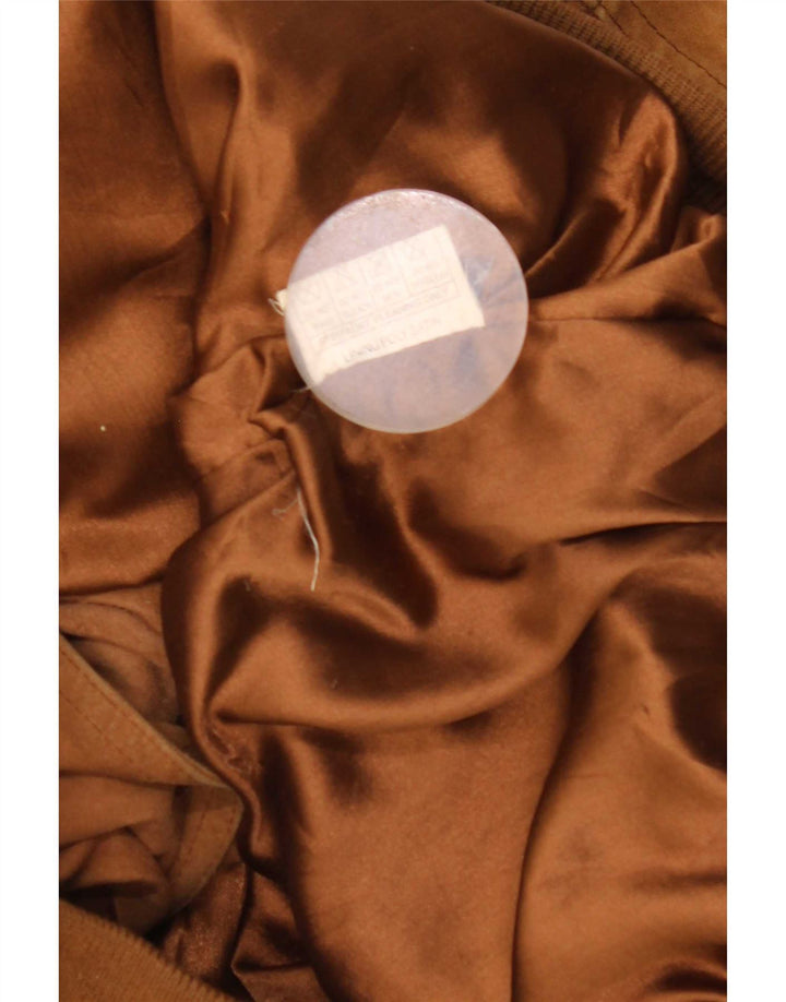 Vintage Ανδρικό Suede Bomber Jacket UK 42 XL Καφέ Δερμάτινο