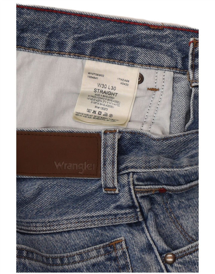 Ανδρικό τζιν Wrangler ίσιο W30 L30 Μπλε βαμβακερό