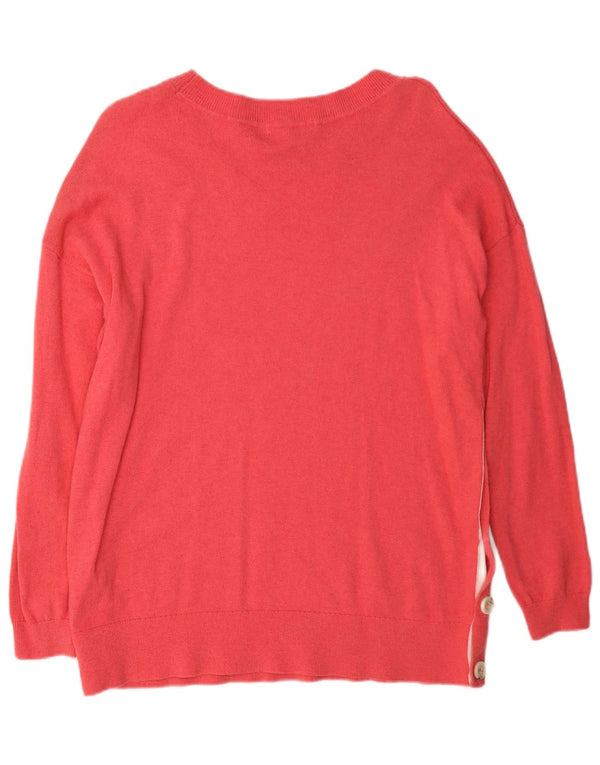 Boden Γυναικείο πουλόβερ με λαιμόκαυμα UK 14 Medium Pink Viscose