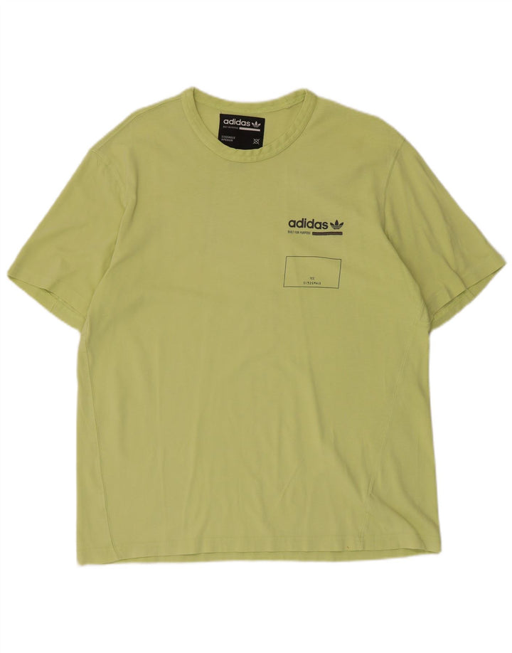 Ανδρικό T-Shirt Adidas Top Μεσαίο πράσινο βαμβακερό