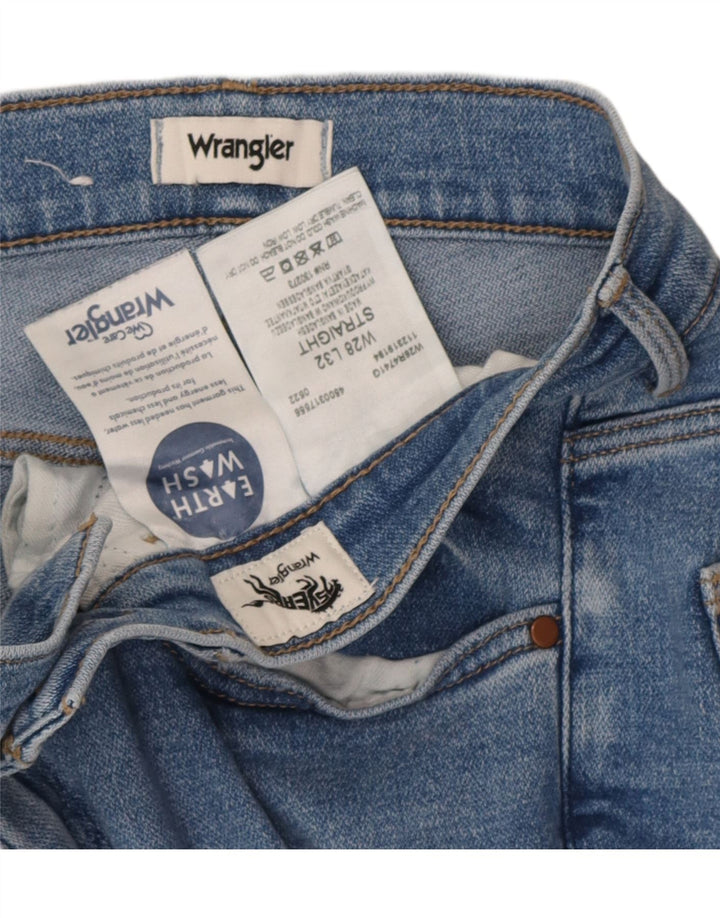 Γυναικείο τζιν ίσιο Wrangler W28 L28 Μπλε βαμβακερό