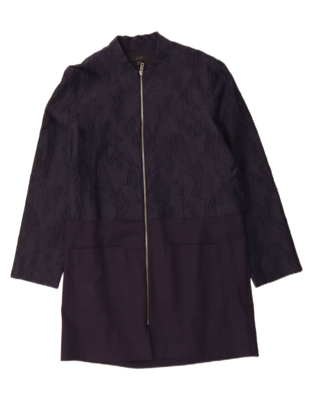 Γυναικείο πανωφόρι COS EU 40 Βαμβακερό μεσαίο Navy Blue Camouflage