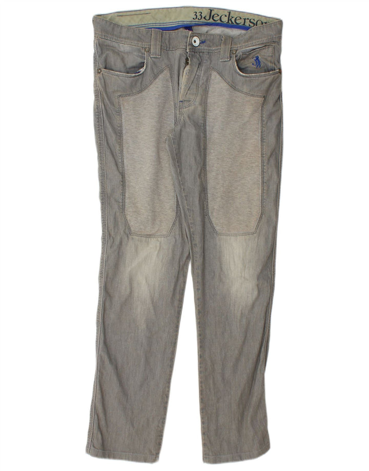 Jeckerson Γυναικείο Slim Jeans W33 L29 Γκρι βαμβακερό