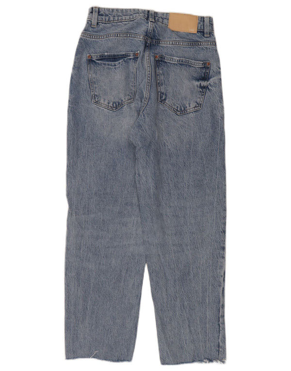 Zara Γυναικείο Tapered Jeans EU 34 2XS W24 L24 Μπλε βαμβακερό