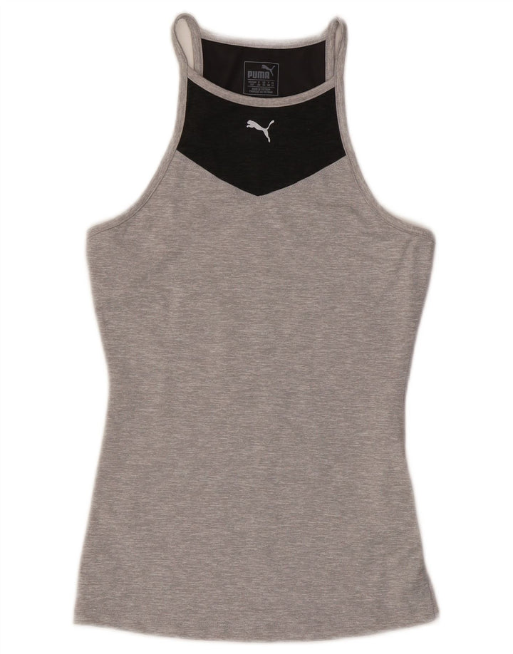 Puma γυναικείο γιλέκο UK 10 Small Grey Colourblock Polyester