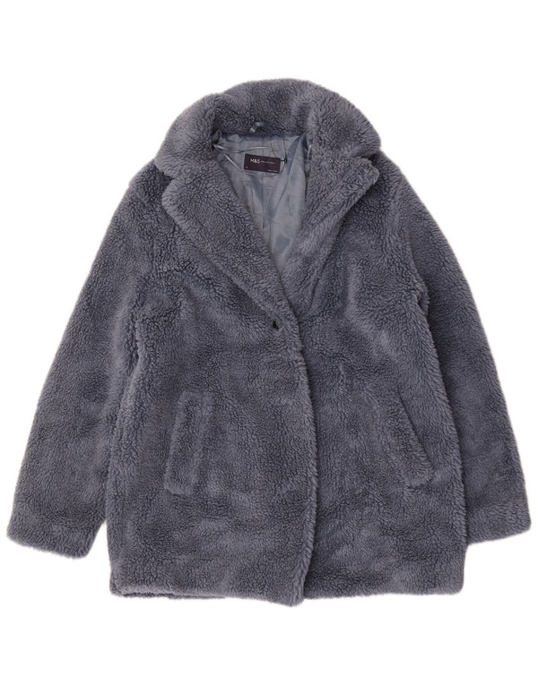 Γυναικείο πανωφόρι από συνθετική γούνα Marks & Spencer Oversized UK 12 Medium Grey
