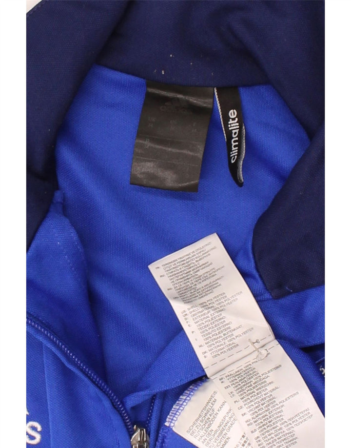 ADIDAS Mens Climalite Graphic Pullover Tracksuit Top Medium Blue
