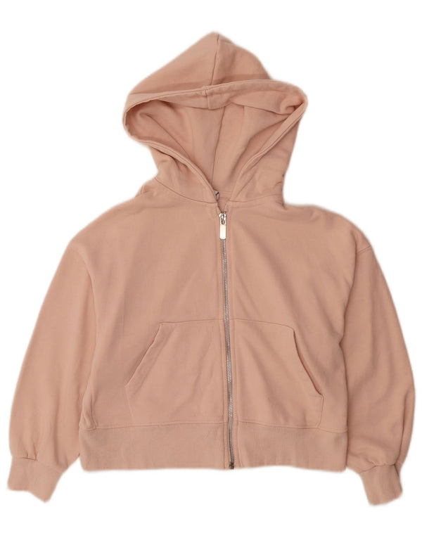 Πουλόβερ ZARA Girls Zip Hoodie 8-9 ετών Ροζ Βαμβακερό