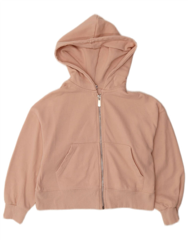 Πουλόβερ ZARA Girls Zip Hoodie 8-9 ετών Ροζ Βαμβακερό