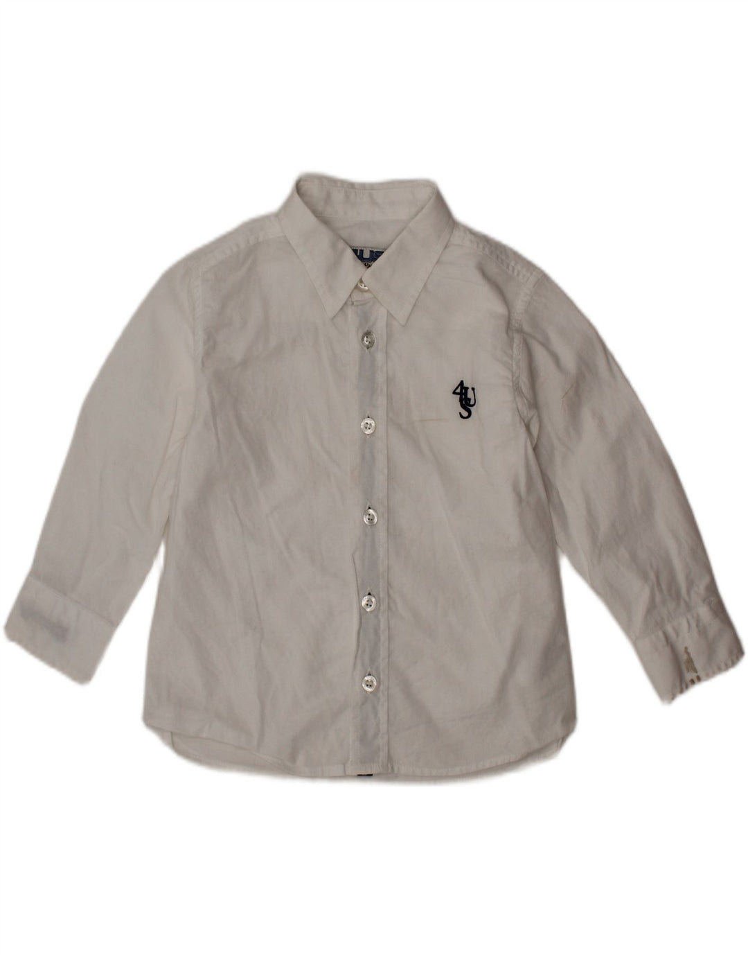 CESARE PACIOTTI 4US Βρεφικό πουκάμισο για αγόρια 9-12 μηνών Λευκό βαμβακερό