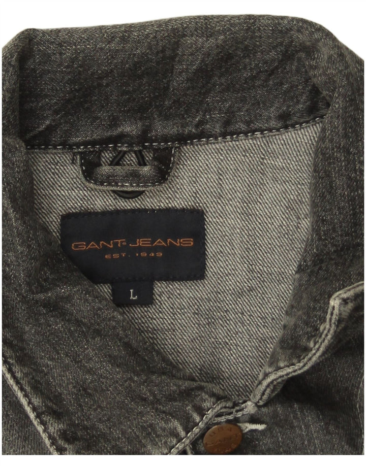 Ανδρικό τζιν Gant Gilet UK 40 Large Grey Cotton