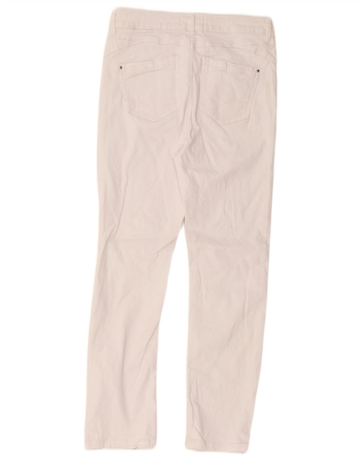 Marks & Spencer Γυναικεία Slim Jeans UK 12 Medium W30 L27 White Cotton