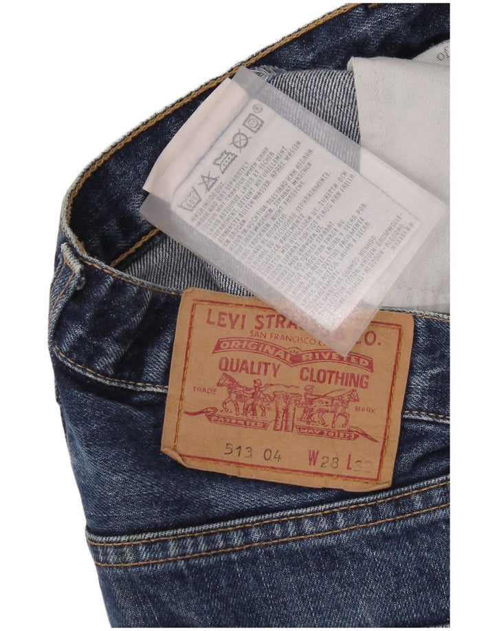 Levi's Mens 513 Slim Straight Cropped Jeans W28 L25 Μπλε βαμβακερό