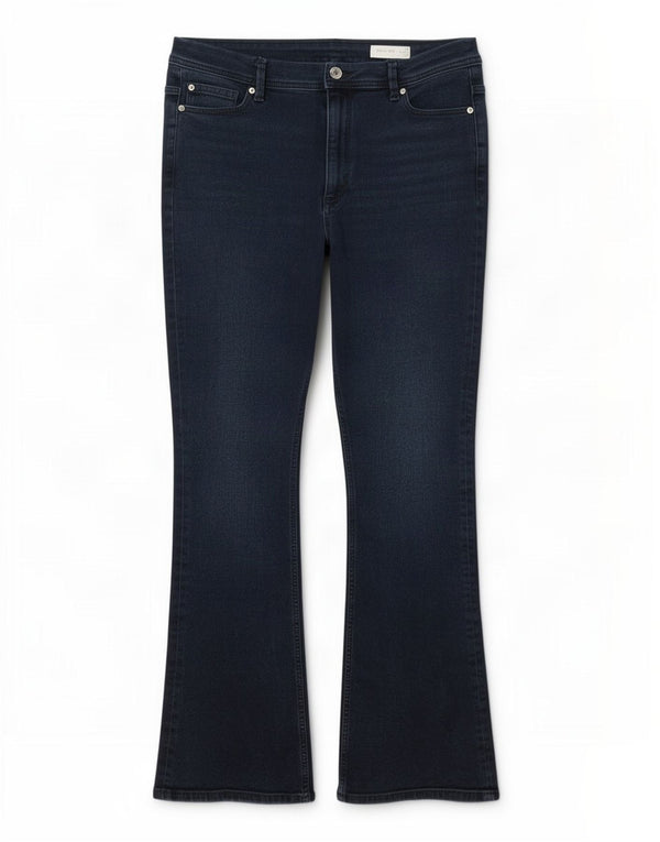 Ανδρικά τζιν Marks & Spencer Slim Flared UK 16 Large W34 L30 Navy Blue Cotton