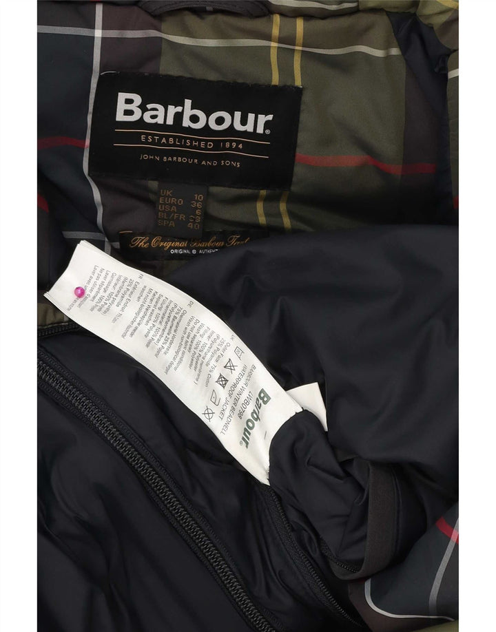 Barbour Γυναικείο μπουφάν Parka με κουκούλα μεγάλου μεγέθους UK 10 Small Grey Cotton