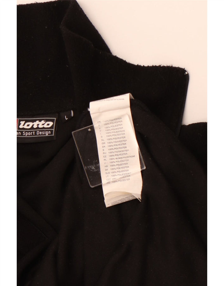 LOTTO Ανδρικό φερμουάρ με λαιμόκοψη Fleece, μεγάλο μαύρο πολυεστέρα