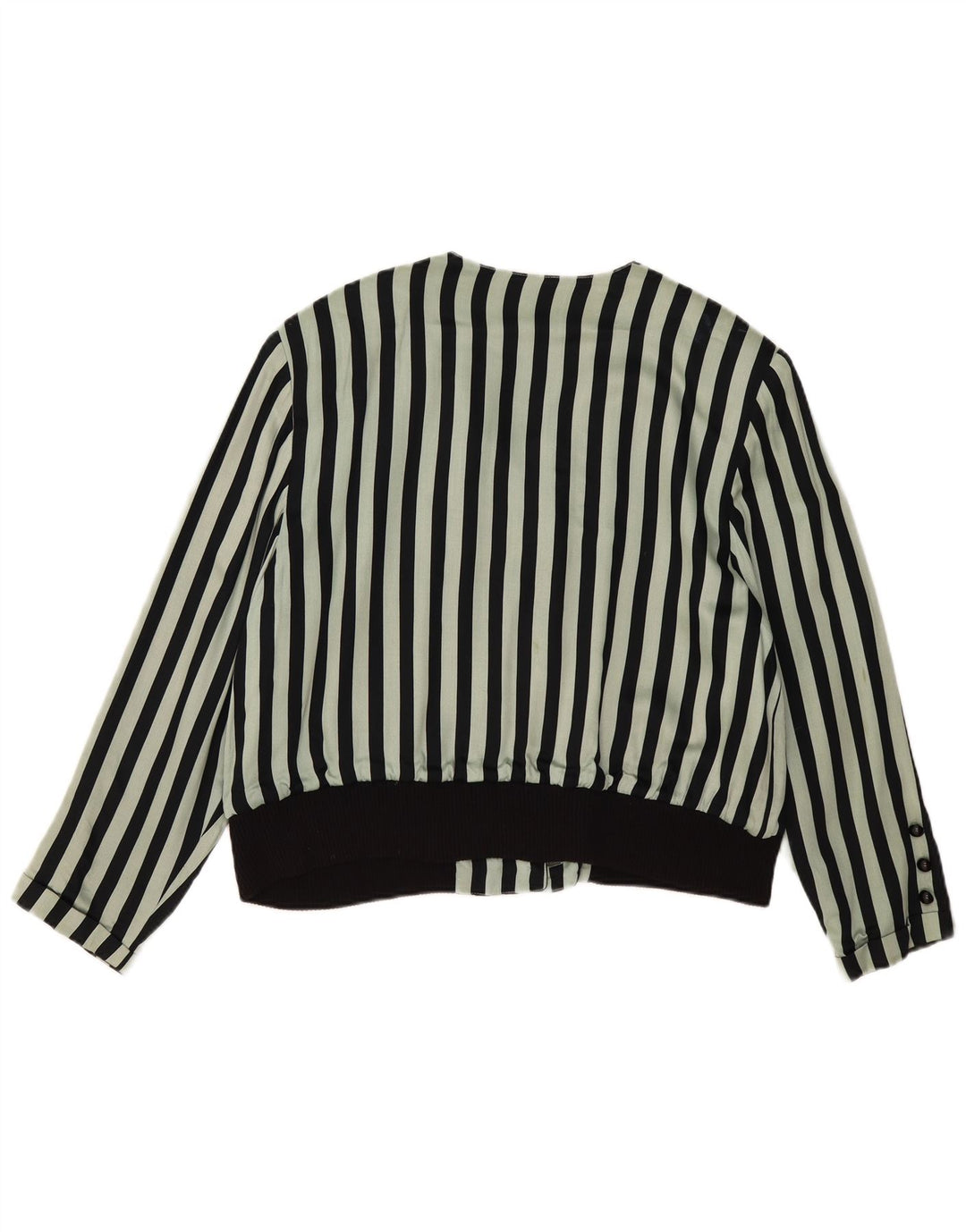 Vintage γυναικείο πουκάμισο μπλούζα EU 44 XL Πράσινη ριγέ βισκόζη