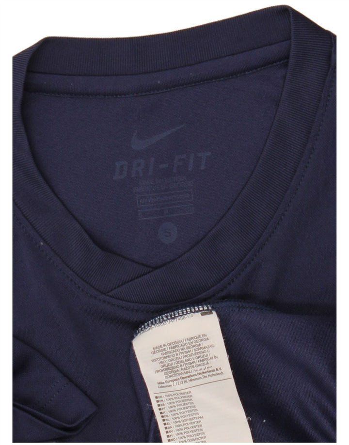 Ανδρικό μπλουζάκι Nike Dri Fit Small Small Navy Blue Polyester